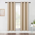 Thermal Room Darkening Draperies Curtains (Biscotti Beige / 42"W x 72"L (Pack of 2))