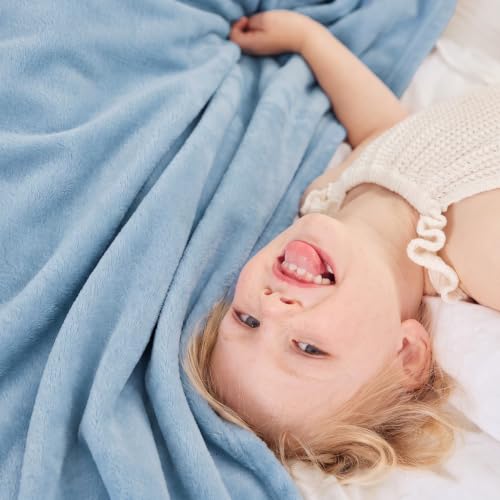Fleece Throw Blanket for Couch Light Blue (Light Blue / Throw XL (50" X 70"))