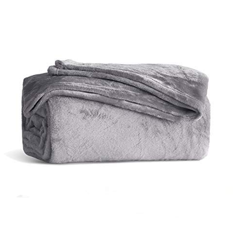 Fleece Blanket King Size Grey Lightweight Super Soft Cozy Luxury Bed Blanket Microfiber (Grey / King(108"x90"))