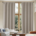 Ava Blackout Curtains for Patio 108 Inches Long 2 Panels Set (Stone / 50"W x 108"L (Pack of 2))