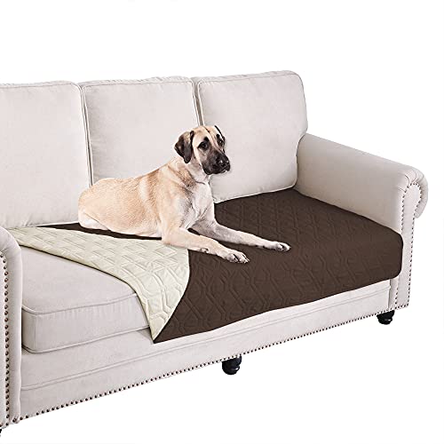 Waterproof Dog Bed Blankets Cover for Bed Couch Sofa Reversible (30x70 Inch (Pack of 1) / Chocolate+beige)