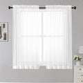White Sheer Curtains (White / 42"W x 45"L (Pack of 2))