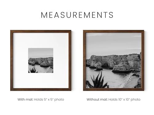 Walnut Oak Wood 10x10 Picture Frames (Set of 09 / Walnut Oak / 10x10 in)