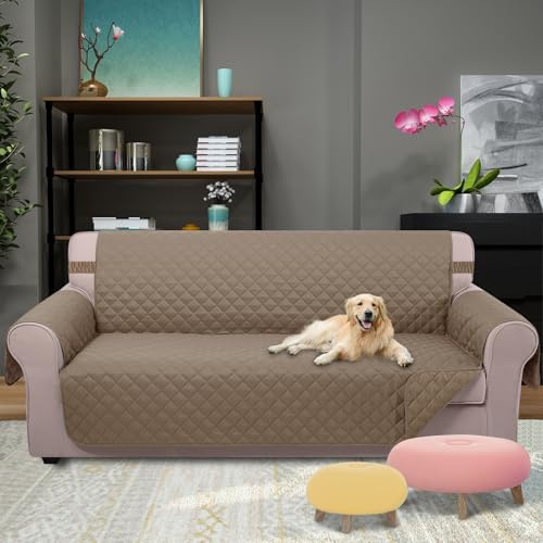 4 Seater Sofa Cover 91''Large Couch Cover (Taupe/Taupe / 91''sofa Xxl - Xxl Large)