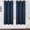 Navy Blue Thermal Blackout Curtains (Navy / 42"W x 72"L (Pack of 2))