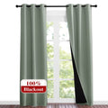 Greyish Green Blackout Curtains 84 inches Long (Greyish Green / 37"W x 84"L (Pack of 2))
