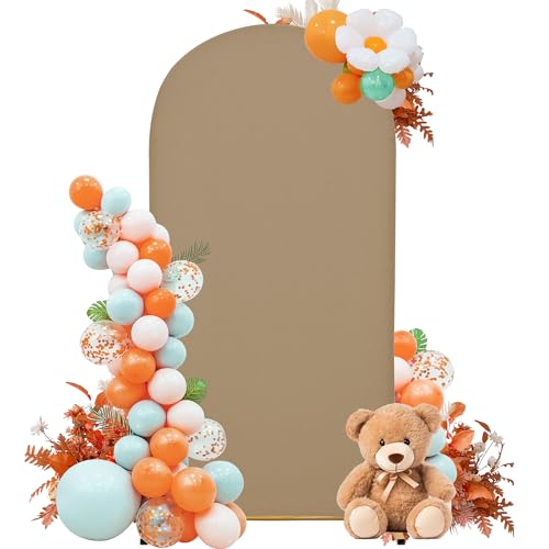 6.6FT Wedding Arch Cover (khaki / 6.6FT)