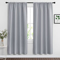 Blackout Curtains for Bedroom Living Room Nursery 72 inches Long (Silver Grey / 42"W x 72"L (Pack of 2))
