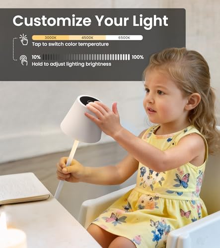3 Pack Cordless Table Lamp (White / 3 Pack)