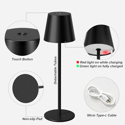 Rechargeable Table Lamp (Matte Black)