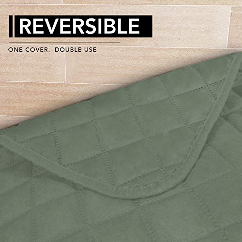Sectional Couch Covers for Dogs L Shape Sofa Cover Reversible Sofa Slipcover Chaise Lounge Cover Furniture Protector Cover for Pets Dog Cat (42" x 68" / Greyish Green/Greyish Green)