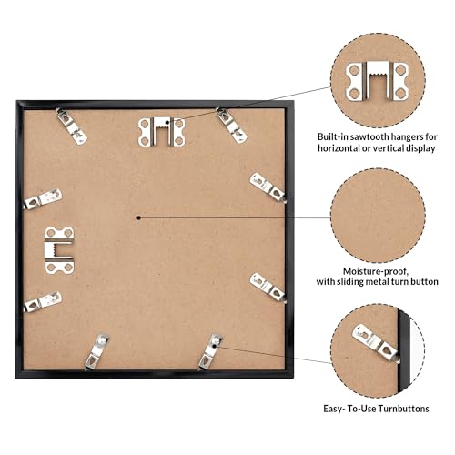 22x22 Picture Frame for Wall Display (Black / 22x22)