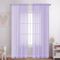 Lavender Sheer Curtains 84 Inches Long 2 Panels (Lavender / 42"W x 84"L (Pack of 2))