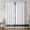 Ava Pure White Curtains 72 Inch Length for Bedroom 2 Panels (Pure White / 40"W x 72"L (Pack of 2))