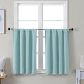 Ava Aqua Short 36 Inches Blackout Curtain 2 Panels Set (Aqua / 40"W x 36"L (Pack of 2))