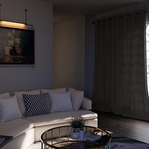 Grey Blackout Curtains for Living Room 84 Inch Long (Grey / 52"W x 84"L (Pack of 2))
