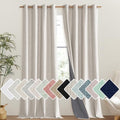 Brich Vintage Open Linen Weave Flax Thermal Curtains (52"W x 102"L (Pack of 2) / Brich)