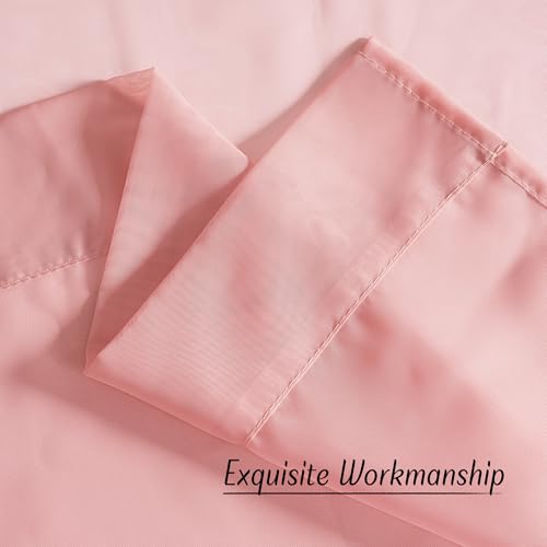 Voile Sheer Baby Pink Curtains for Girls Room (Baby Pink / 54"W x 84"L (Pack of 2))