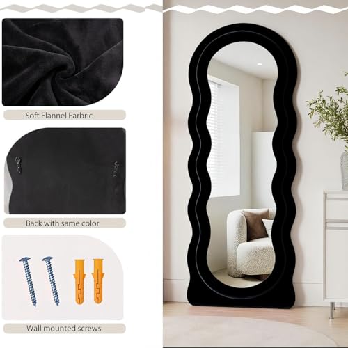 Full Length Mirror (Black / 63"L x 24"W)