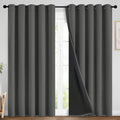 Dark Grey 100% Blackout Curtains 84 Inches Long 70" Wide 2 Panels (70"W x 84"L (Pack of 2) / Dark Grey)