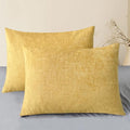 Decorative Standard Throw Pillow Covers 26 X 20 Inches Gold (26" x 20" (Pack of 2) / Gold)