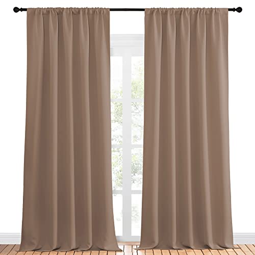 Room Darkening Curtains for Bedroom (Cappuccino / 52"W x 95"L (Pack of 2))