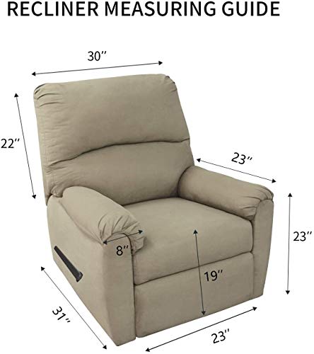 Stretc Recliner Chair Covers Fleece Soft Couch Covers for Sofa (Small Recliner Chair / Brown)