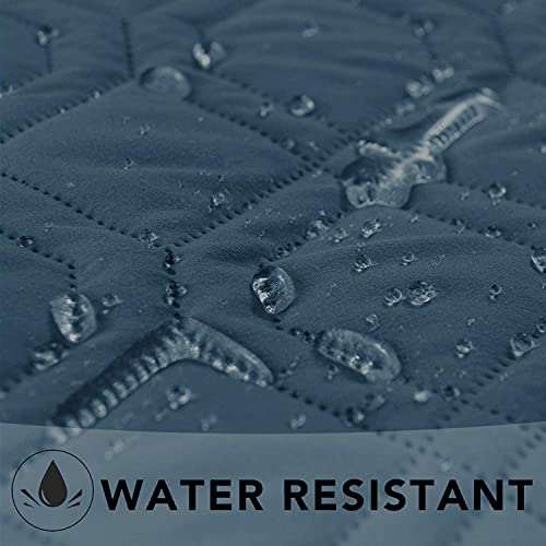 Waterproof Dog Bed Cover Pet Blanket for Furniture Bed Couch Sofa Reversible (68x82 Inch (Pack of 1) / Navyblue+stoneblue)