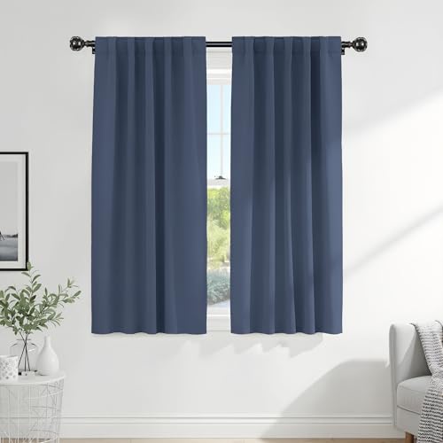 Living Room Curtains (Blue Haze / 52"W x 72"L (Pack of 2))