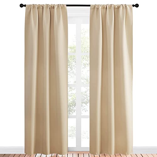 Biscotti Beige Blackout Curtains for Window 34" w x 84" L 2 Panels (Biscotti Beige / 34"W x 84"L (Pack of 2))