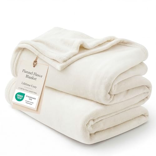 GentleSoft Fleece Blanket California King (01 - Cream / California King (102" X 96"))