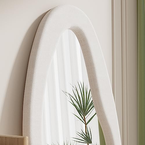 Wavy Floor Mirror (Irregular - White)