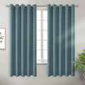 Stone Blue Blackout Curtains for Bedroom 63 Inch Long (Stone Blue / 70"W x 63"L (Pack of 2))