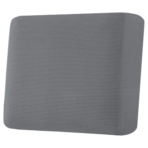 Super Stretch Individual Seat Cushion Covers Sofa Covers Couch Cushion Covers Slipcover Sets Thick Jacquard Textured Twill Fabric (Grey / 1 Cushion Chair)