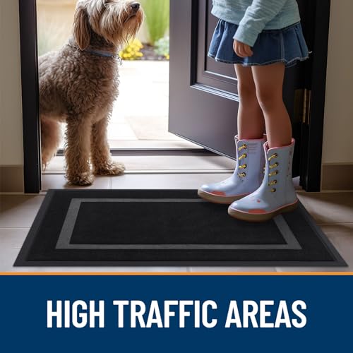 Front Door Mat Outside 47x32 (Black / 47" x 32")