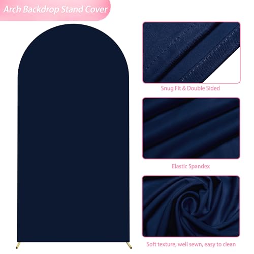 6.6FT Arch Backdrop Cover Navy Blue Arch Covers Stretchy Backdrop (6.6 FT / Navy Blue)