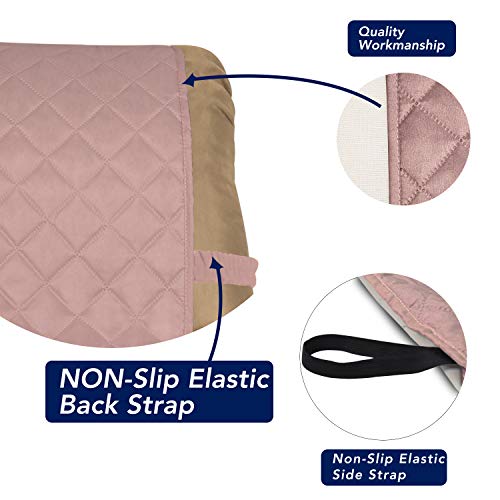 Reversible Recliner Chair Covers Couch Covers for Dogs (Small Recliner / Pink/Beige)