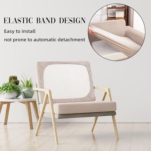 8PCS Patio Cushion Covers.Patio Furniture Couch SeatSlipcovers (Beige / 8PCS)