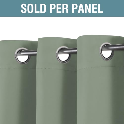 Blackout Curtain for Living Room Thermal Insulated Window Treatment Curtain Extra Long 63 inch Length Energy Saving Solid Grommet Top Blackout Drape (52"W x 63"L (Pack of 1) / Cyan)