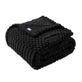 Black Throw Blanket (Black / Throw(50x60))