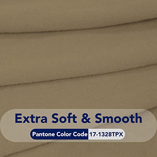 Stretc Recliner Chair Covers Fleece Soft Couch Covers for Sofa (Small Recliner Chair / Tan)