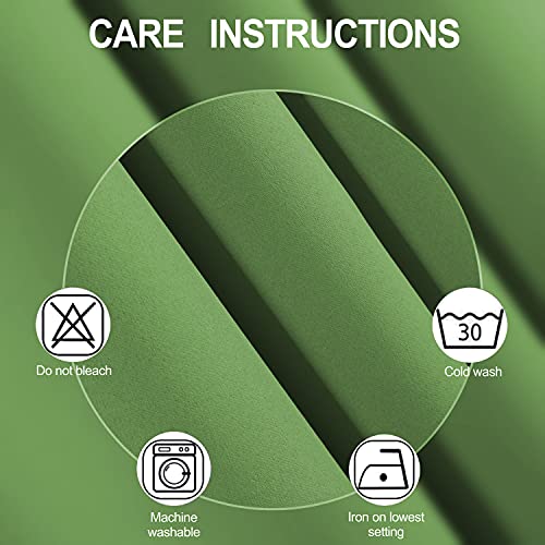 Blackout Curtains 52 x 45 inch (Light Green / 52"W x 45"L (Pack of 2))