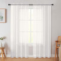Ivory Sheer Curtain for Bedroom Living Room 78 Inches Long 2 Panels Set (Ivory / 42"W x 78"L (Pack of 2))