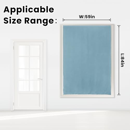 Self Adhesive Curtains (59"W x 84"L (Pack of 1) / Lake Blue)
