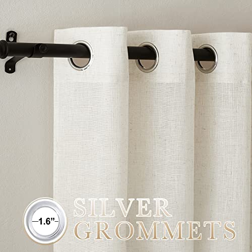 Linen Curtains for Bedroom 95 inch Long (42"W x 95"L (Pack of 2) / Linen)