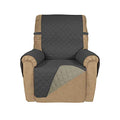 Reversible Recliner Chair Covers Couch Covers for Dogs (Small Recliner / Dark Gray/Beige)