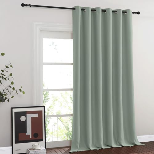 Room Divider Curtain 132 Inches Long (Sage Green / 80"W x 132"L (Pack of 1))