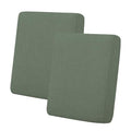Stretch 2 Pieces Loveseat Couch Cushion Cover for 2 Seat (2-piece / Greyish Green)