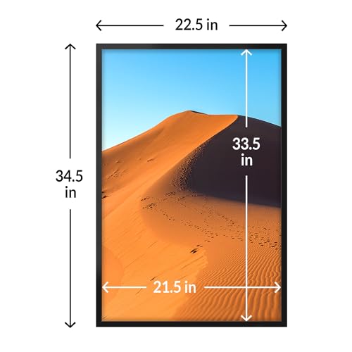 22x34 Picture Frame for Wall Display (Black / 22x34)