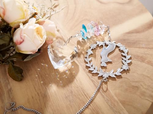 Cat Memorial Gifts for Loss of Cat Crystal Suncatcher Ornaments (Cat-Heart)